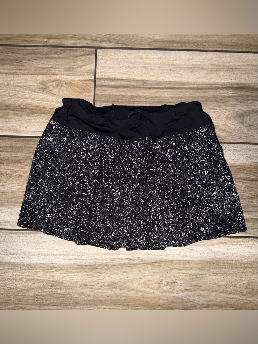 lululemon athletica Black Speckled Athletic Mini Skirt